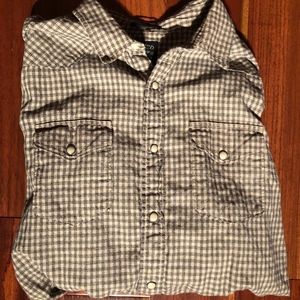 Lucky Brand Button Down Shirt Western Checked L
